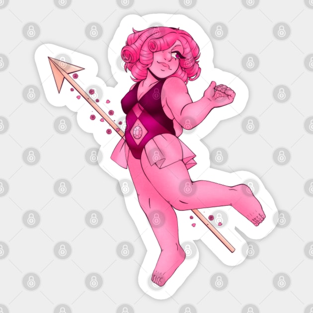 Rose Quartz Sticker by paperstarzz